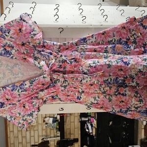 Floral Pink and Purple Dress